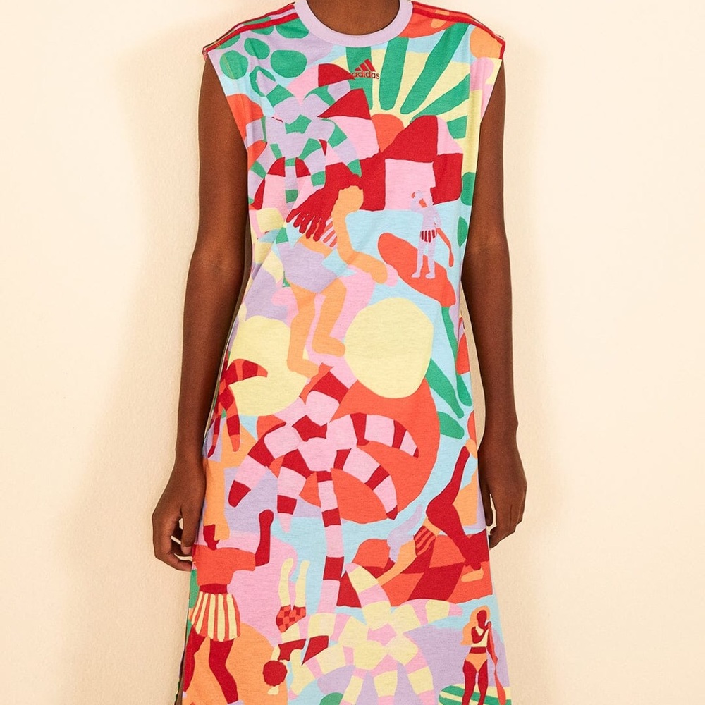 New Farm Rio Adidas dress Gold